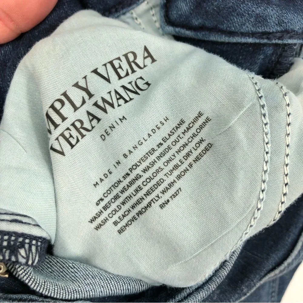 Simply‎ Vera Vera Wang Skinny Ankle Jeans Womens 4